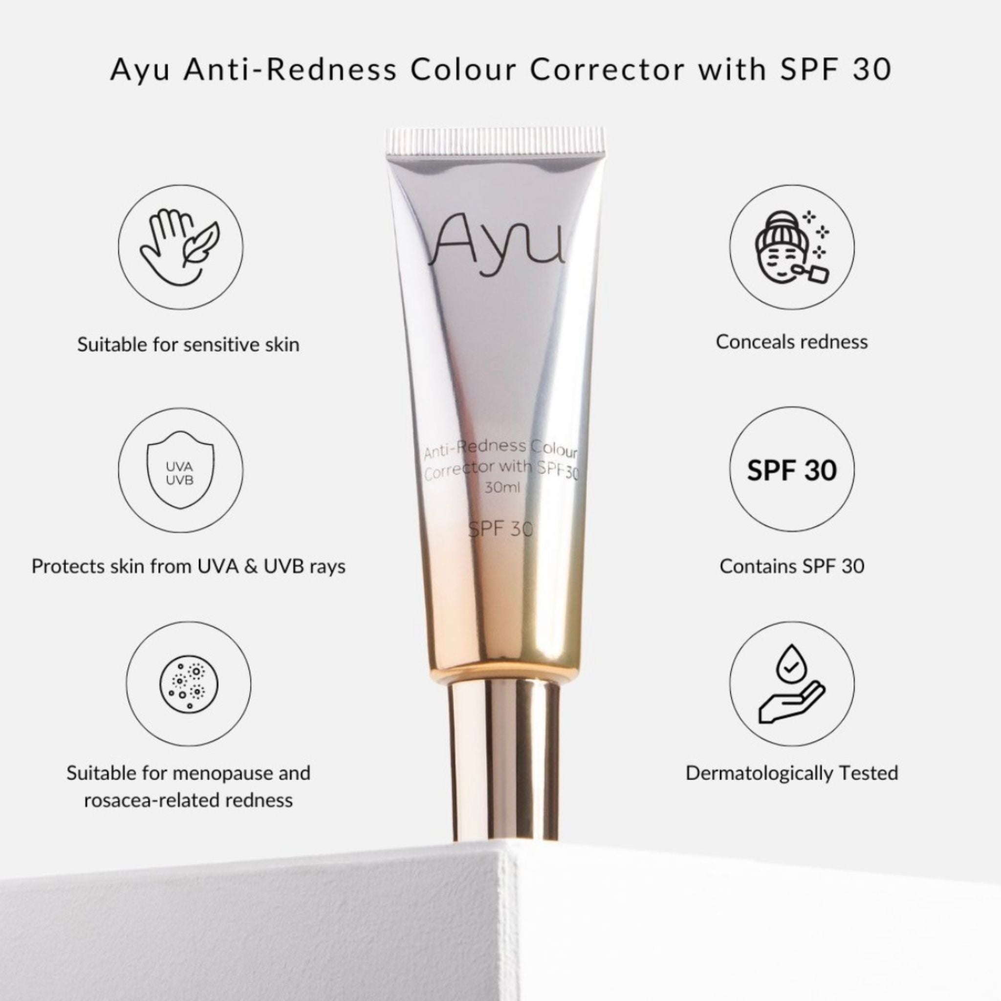 Ayu Anti-Redness Colour Corrector with SPF 30